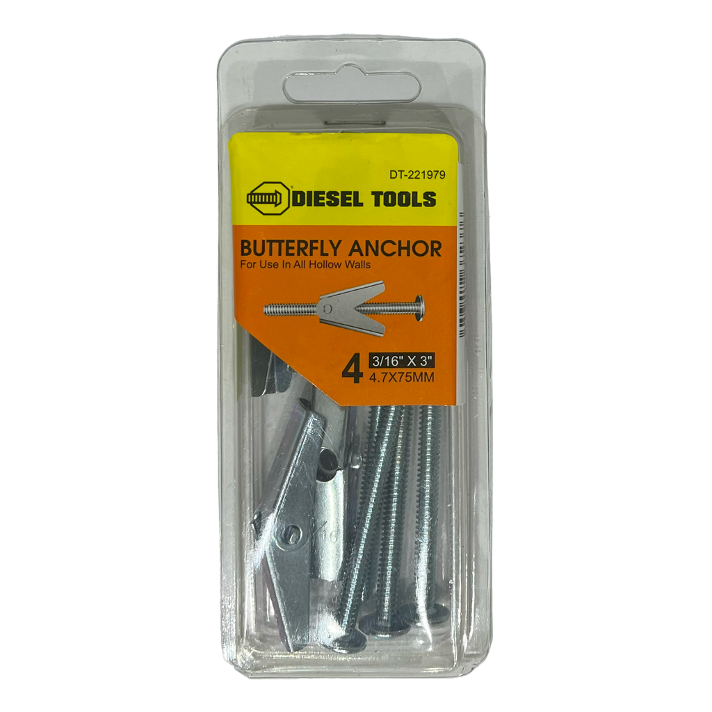 RAMPLUG MARIPOSA 3/16 X 4UND (C/TORNILOS) DIESEL TOOLS 8-127