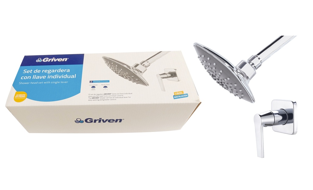 REGADERA CON LLAVE DE DUCHA INDIV GRIVEN 5-139