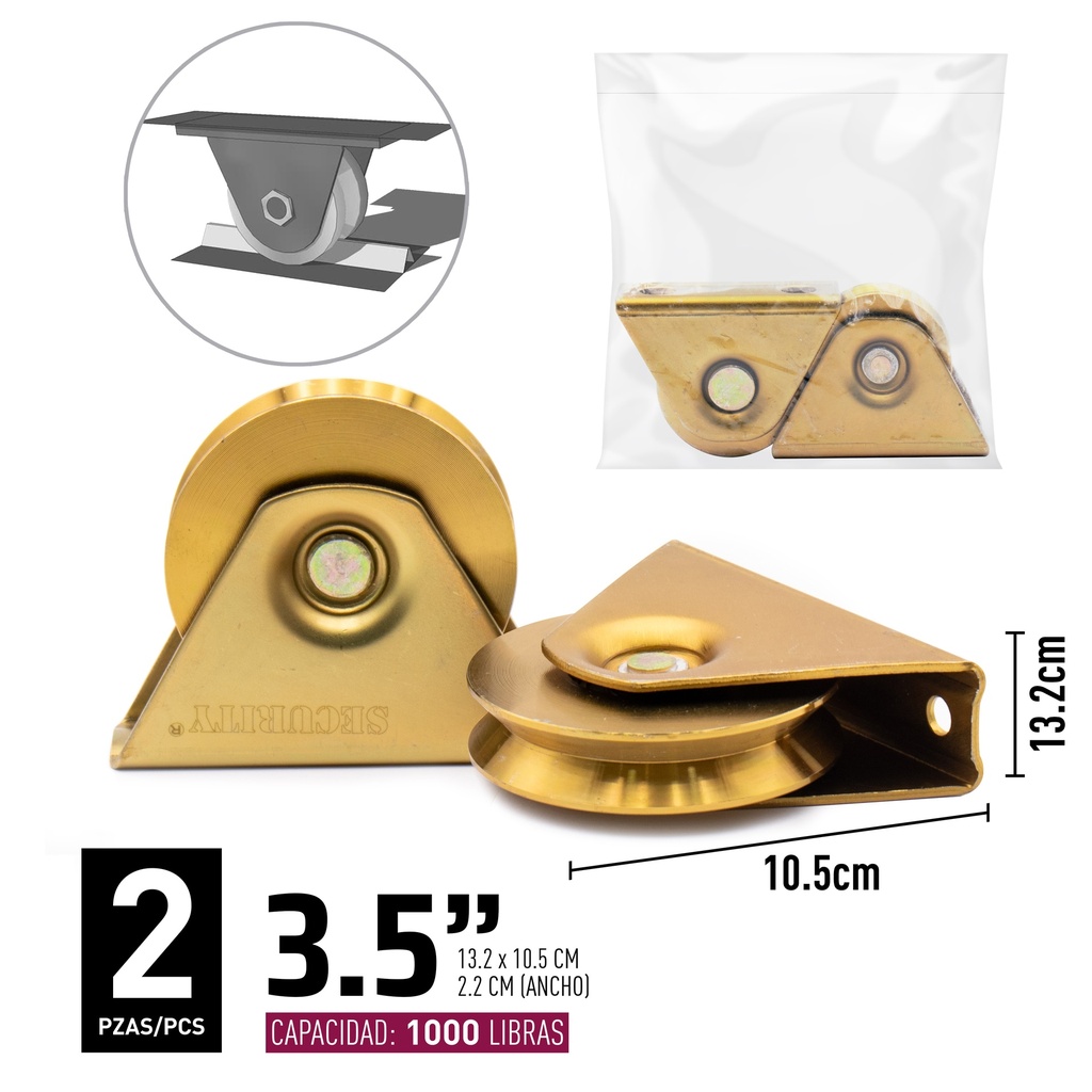 RUEDAS P/ANGULO 80MM V C/B IMPORTADA 5-157