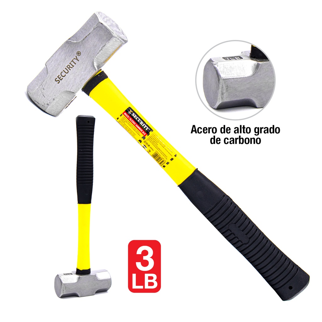 MAZO HIERRO MANGO GOMA 3LB SECURITY 5-159