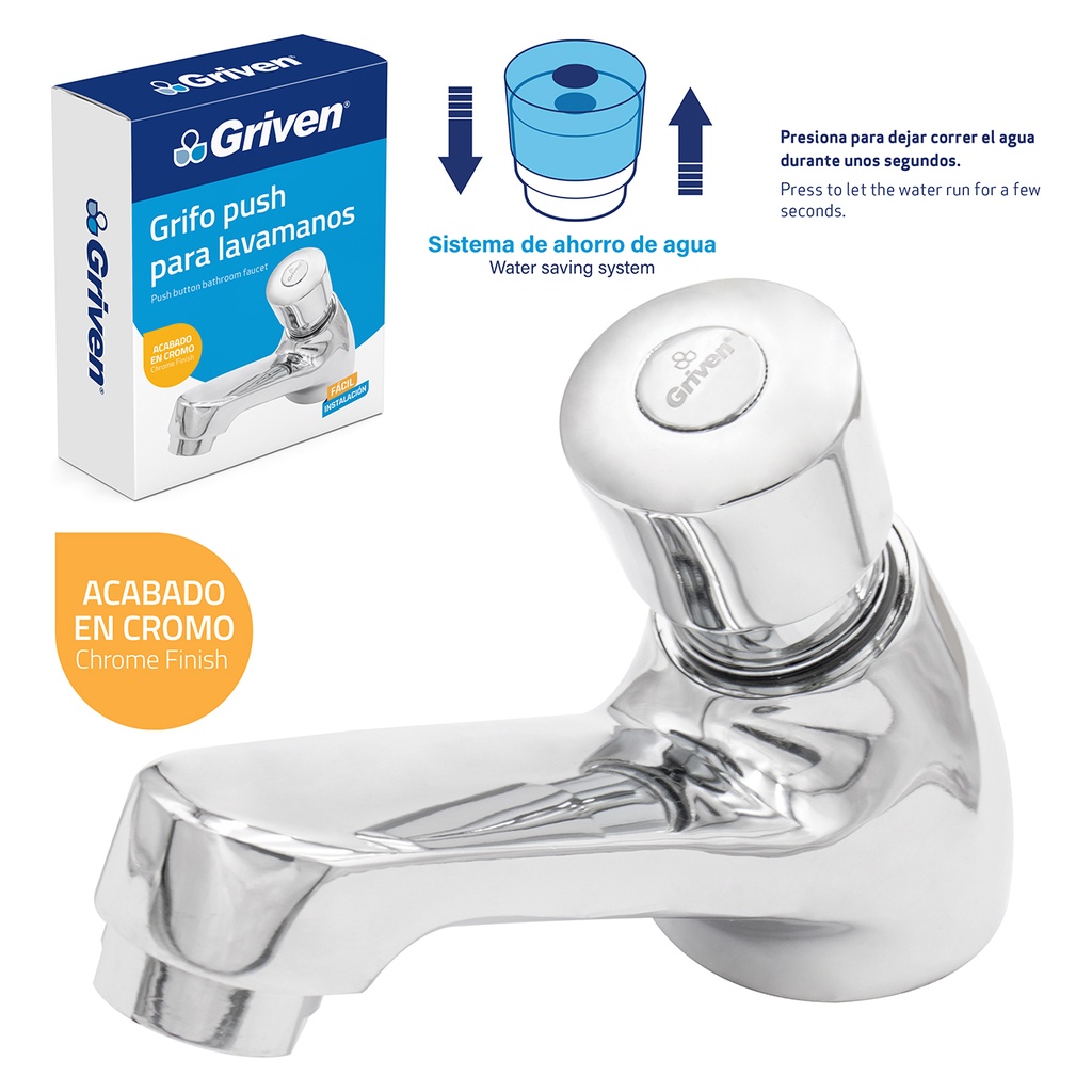 LLAVE LAVAMANO INDIV METAL AUTOMATICA GRIVEN 5-181