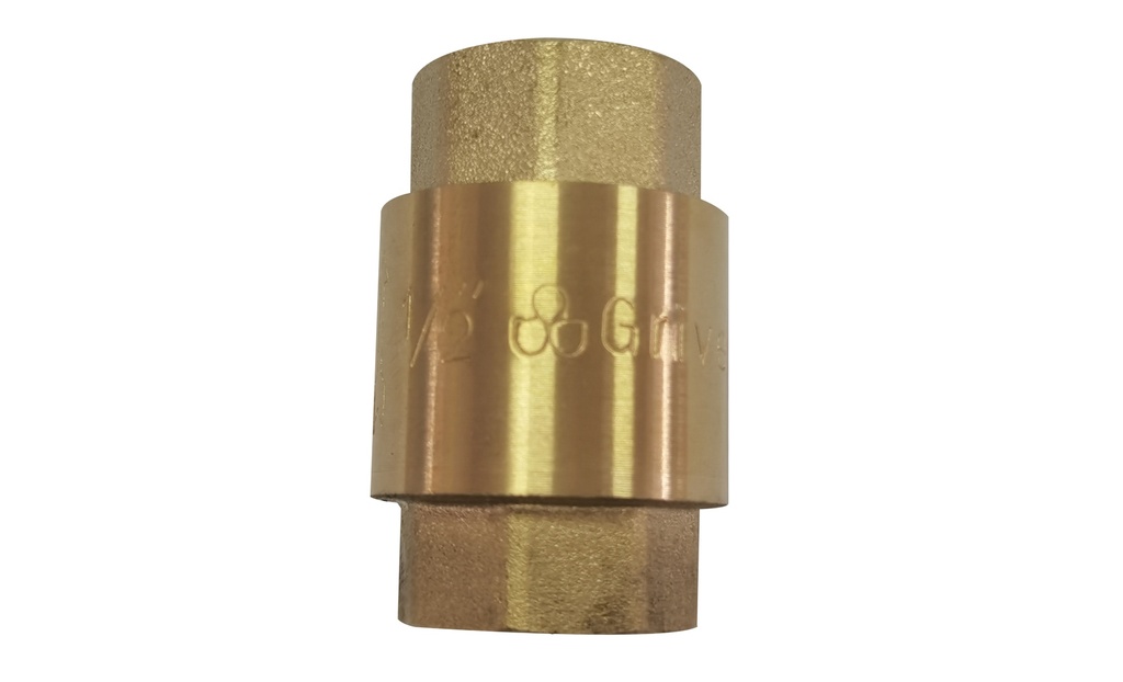 VALVULA CHECK BRONCE x 1/2" ASIENTO PLASTICO GRIVEN 5-184