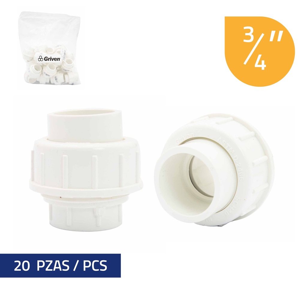 UNION UNIVERSAL x 3/4" SOLDAR GRIVEN 5-198