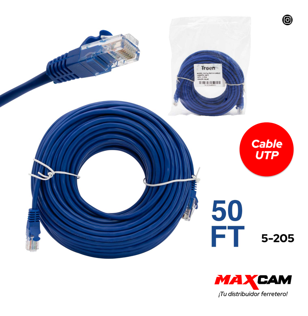 CABLE UTP 50FT TROEN 5-205
