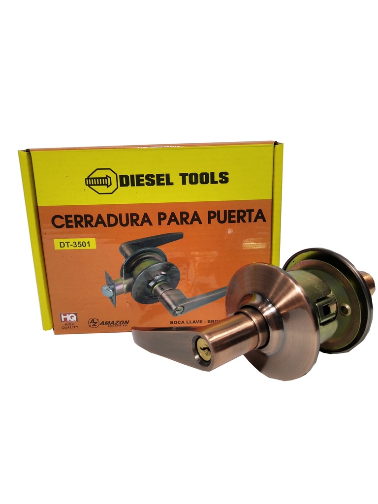 CERRADURA CON MANILLA RECTA BRONCE DIESEL TOOLS 5-215