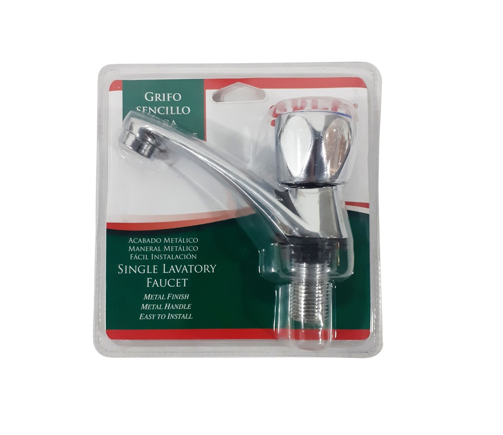 LLAVE LAVAMANO INDIVIDUAL METALICA BLISTER SACO 5-232