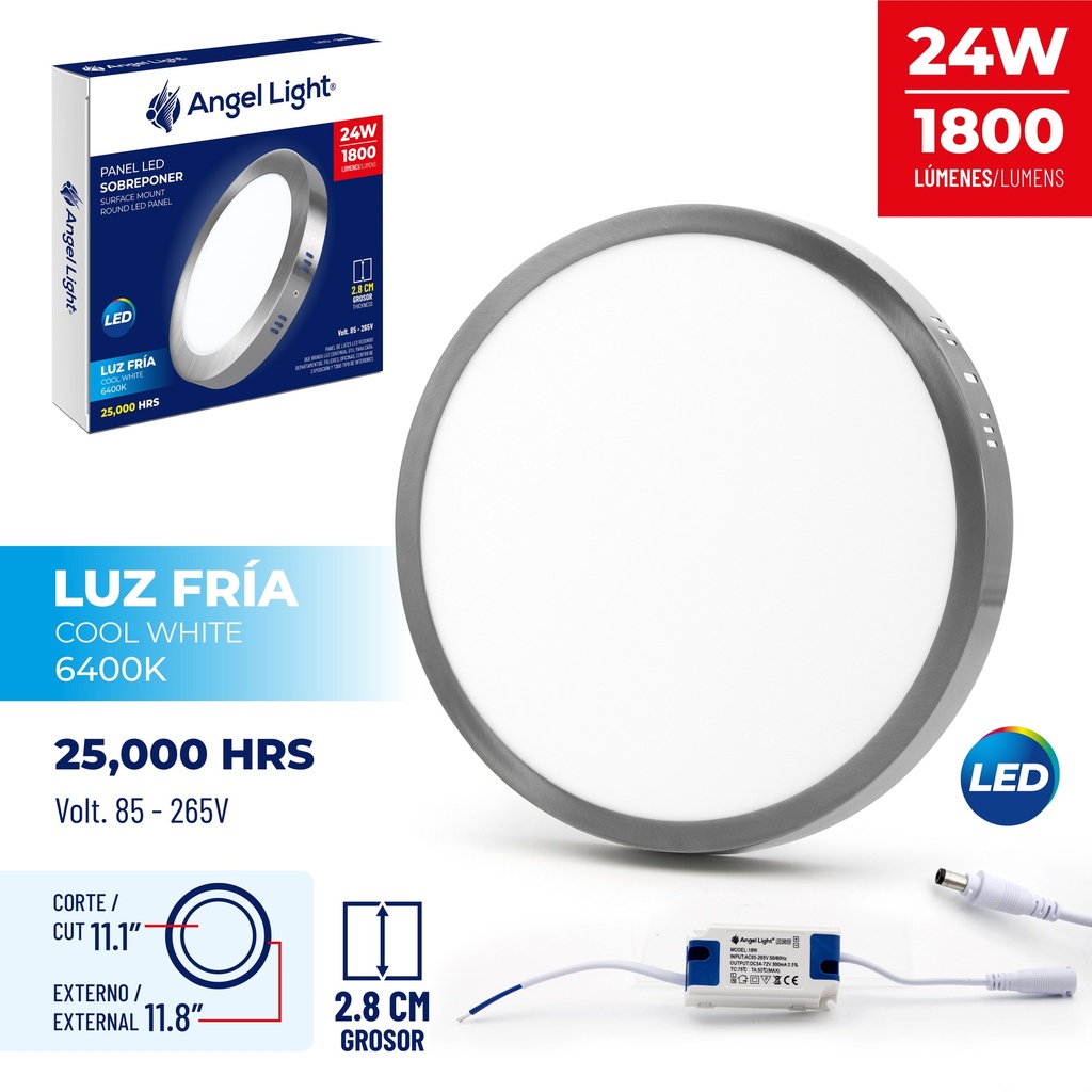 PANEL LED SUPER NIQUE REDONDA 24W 85-265V 5-237