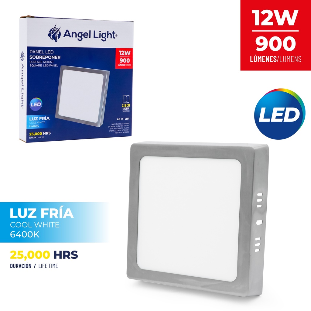 PANEL LED SUPER NIQUE CUADRA 12W 85-265V 5-240