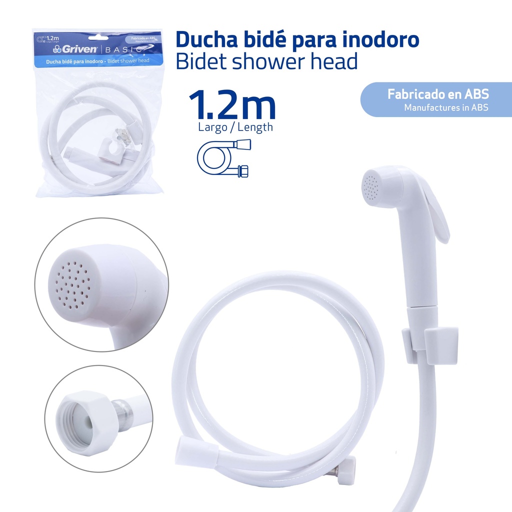 DUCHA TELEFONO PVC 1,2 MTS GRIVEN BASIC 5-245