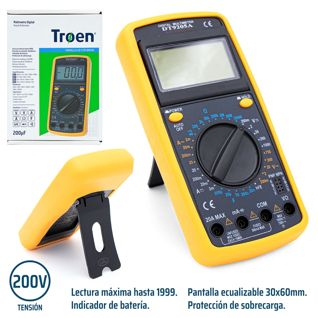 MULTIMETRO DIGITAL TROEN 5-264