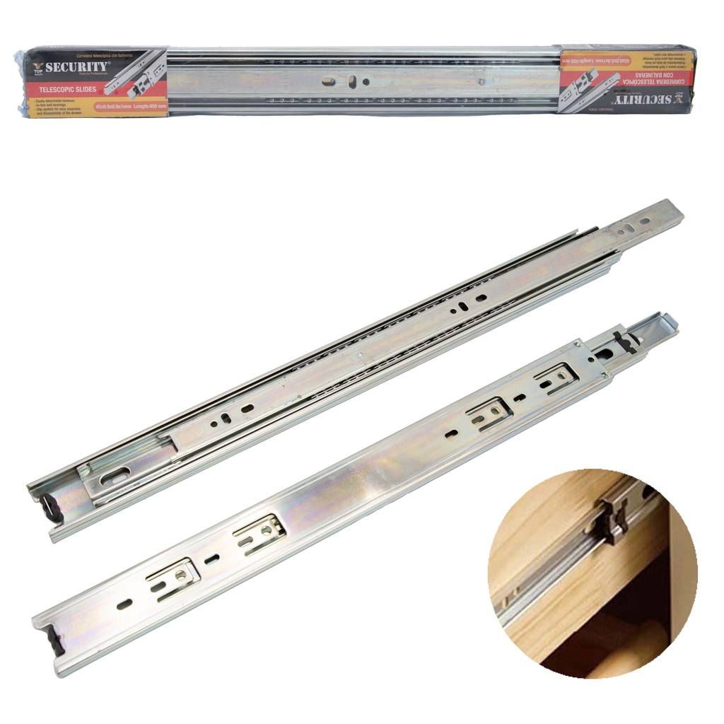 CORREDERA DE METAL 450MM P/SECURITY 5-287