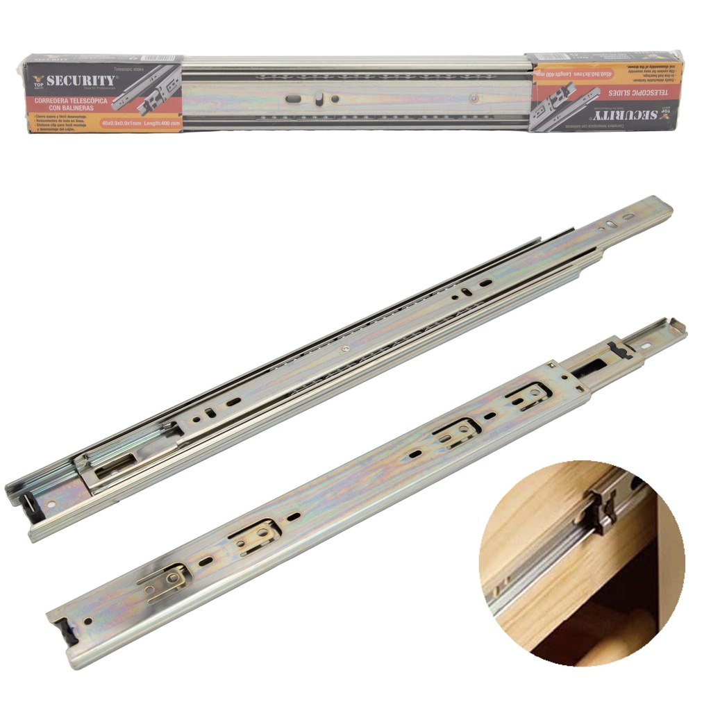 CORREDERA DE METAL 400MM P/SECURITY 5-288