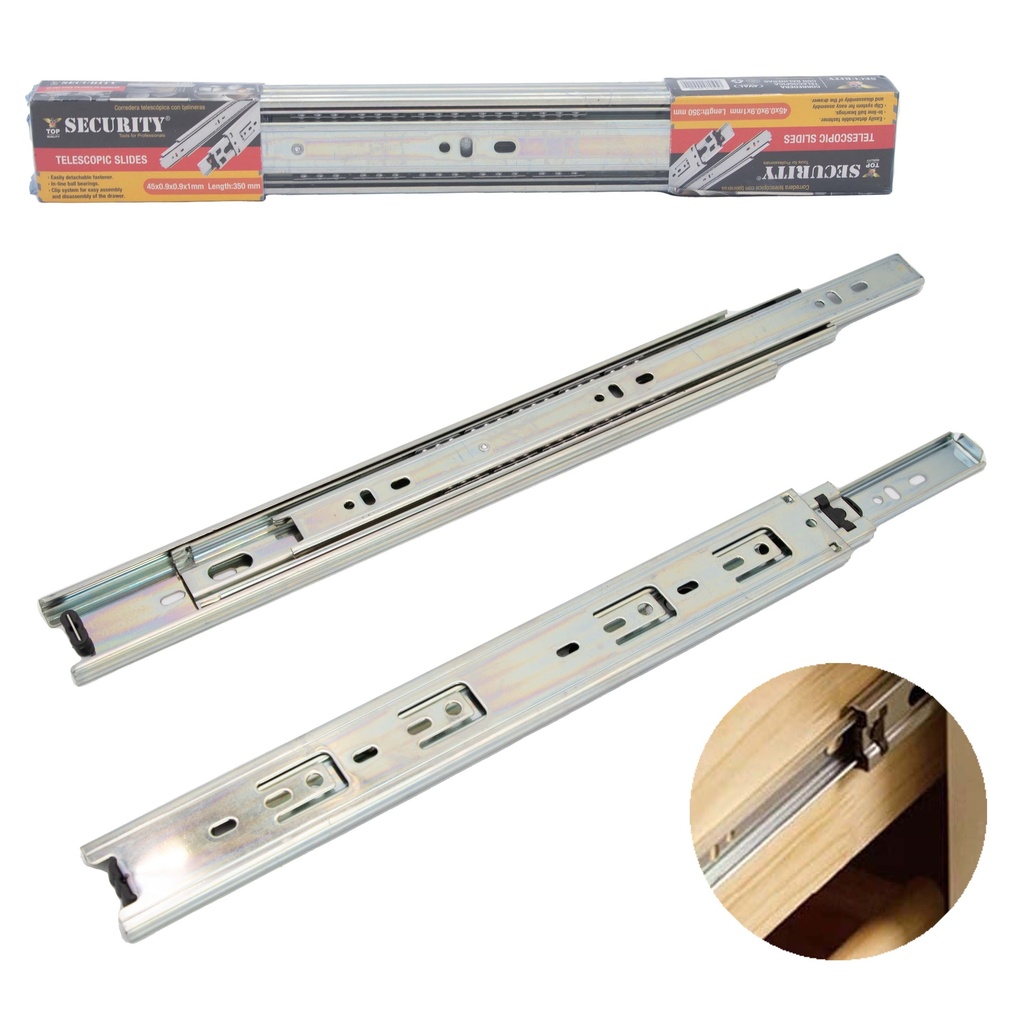 CORREDERA DE METAL 350MM P/SECURITY 5-289