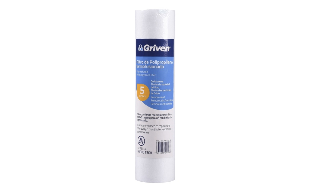 CARTUCHO DE FILTRO POLIPROPILENO GRIVEN 5-324