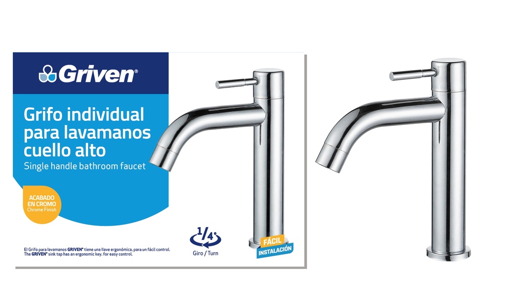 LLAVE LAVAMANO INDIVIDUAL METALICA GRIVEN 5-327