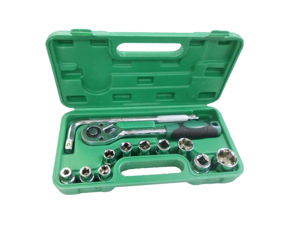 JUEGO DADOS C/RACHET 1/2" 12 PCS 5-345