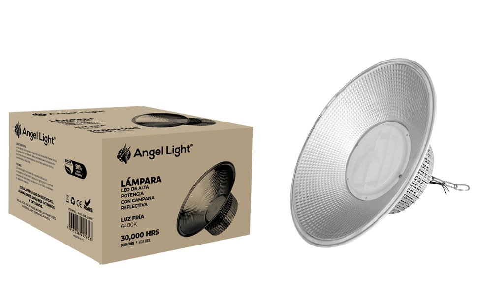LAMPARA LED P/GALPON 200W ALTA POTENCIA ANGEL LIGHT 5-446