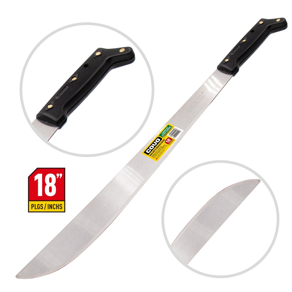 MACHETE 18" MANGO PLASTICO COVO 5-448