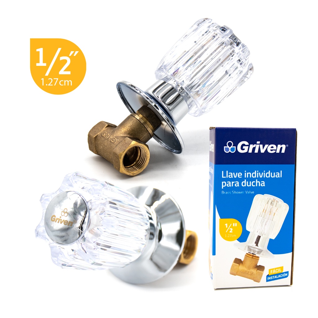 LLAVE P/DUCHA INDIVIDUAL x 1/2 BRONCE GRIVEN 5-450