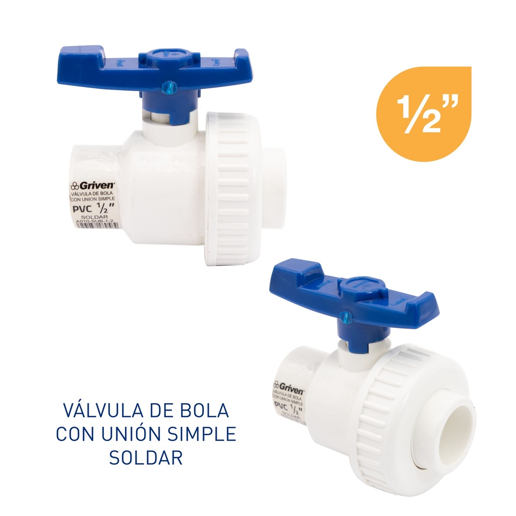 LLAVE DE BOLA C/UNION 1/2" SOLDAR GRIVEN 5-468