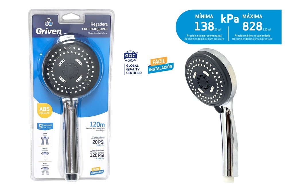 DUCHA DE BANO 1,50 MTS GRIVEN 5-471
