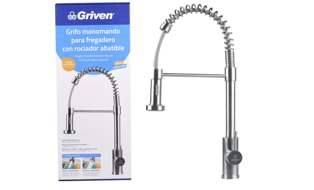 LLAVE FREGADERO MONOMANDO EXTENSIBLE GRIVEN 5-485