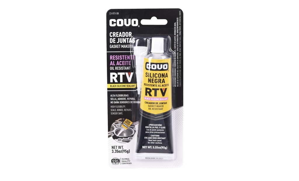 SILICON NEGRO RTV 95G COVO 5-497