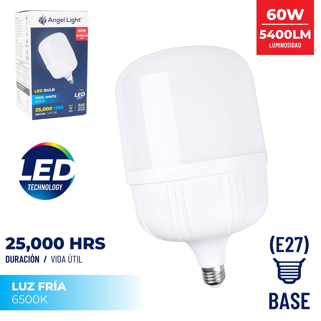 BOMBILLO LED 60W ANGEL LIGHT E27 110/220 5-502