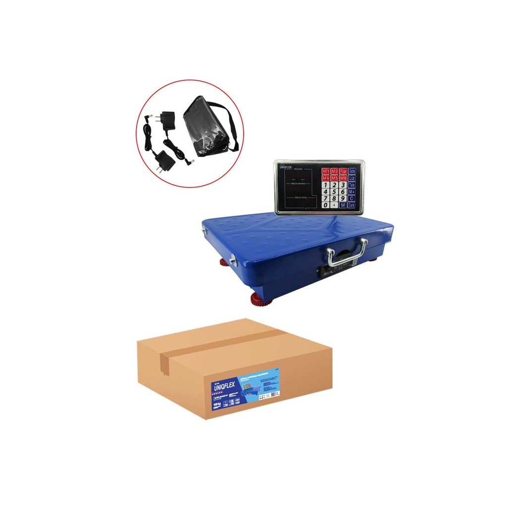 PESO DIGITAL PLATAFORMA 100KG INALAMBRICO UNIQFLEX 5-530