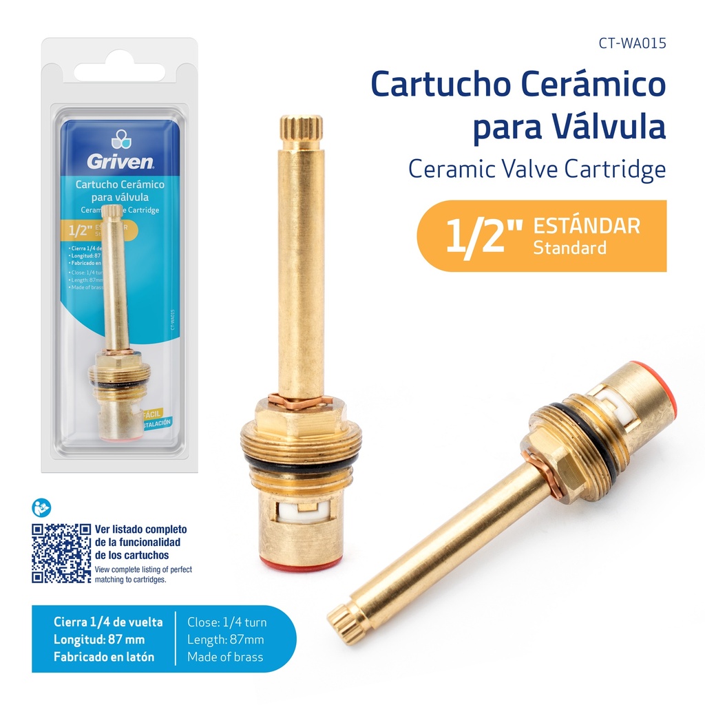 VASTAGO P/LLAVE DE DUCHA (A367-WA015) GRIVEN 5-540
