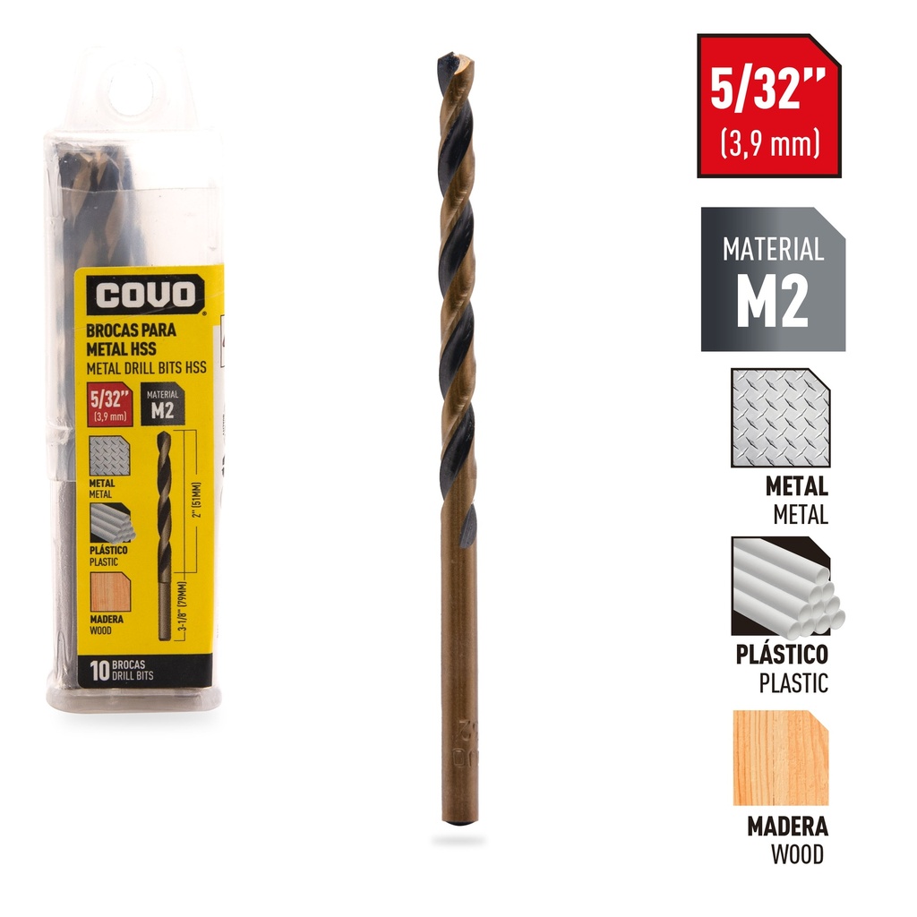MECHA HSS METAL x 5/32 x 10 UNID 5-555