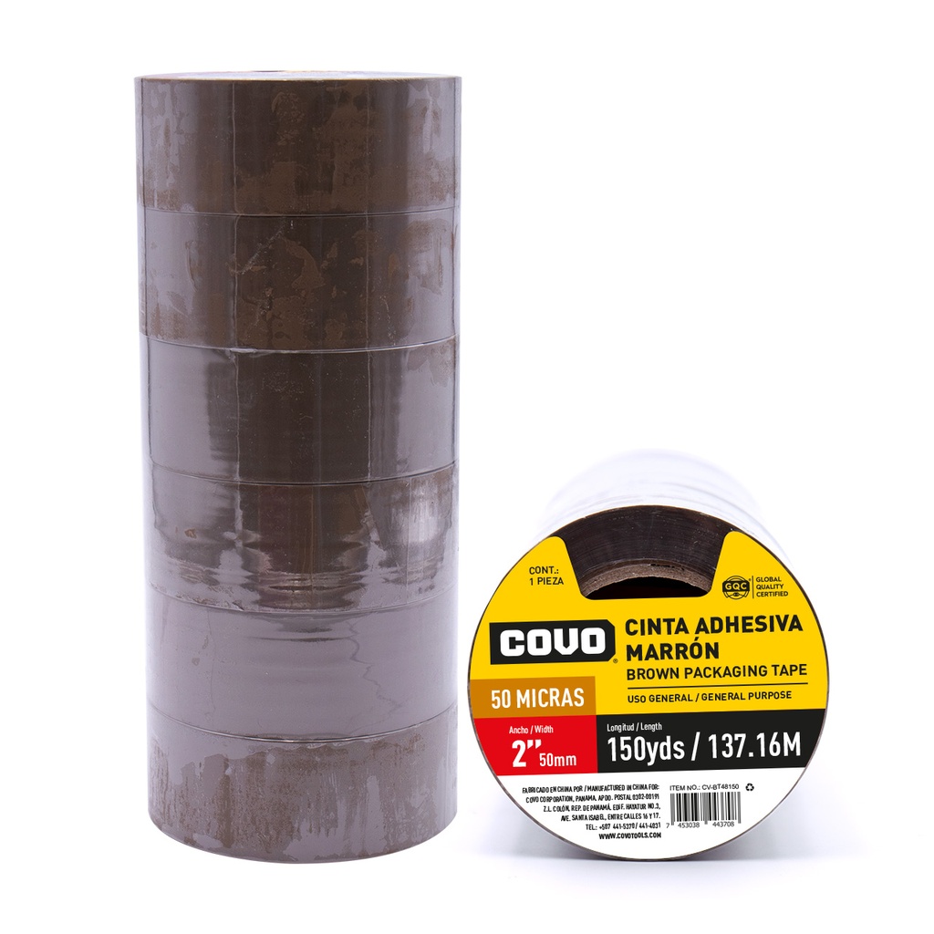 CINTA EMBALAR MARRON x 150Y COVO 5-566