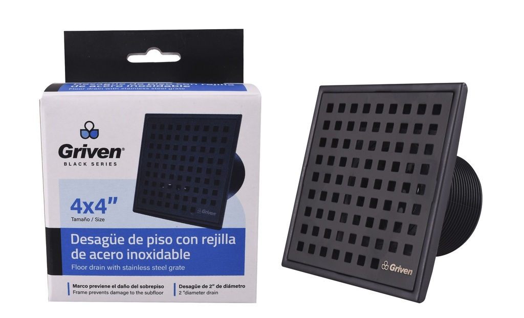 REJILLA CUADRADA PERFORADA GRIVEN BLACK 5-567