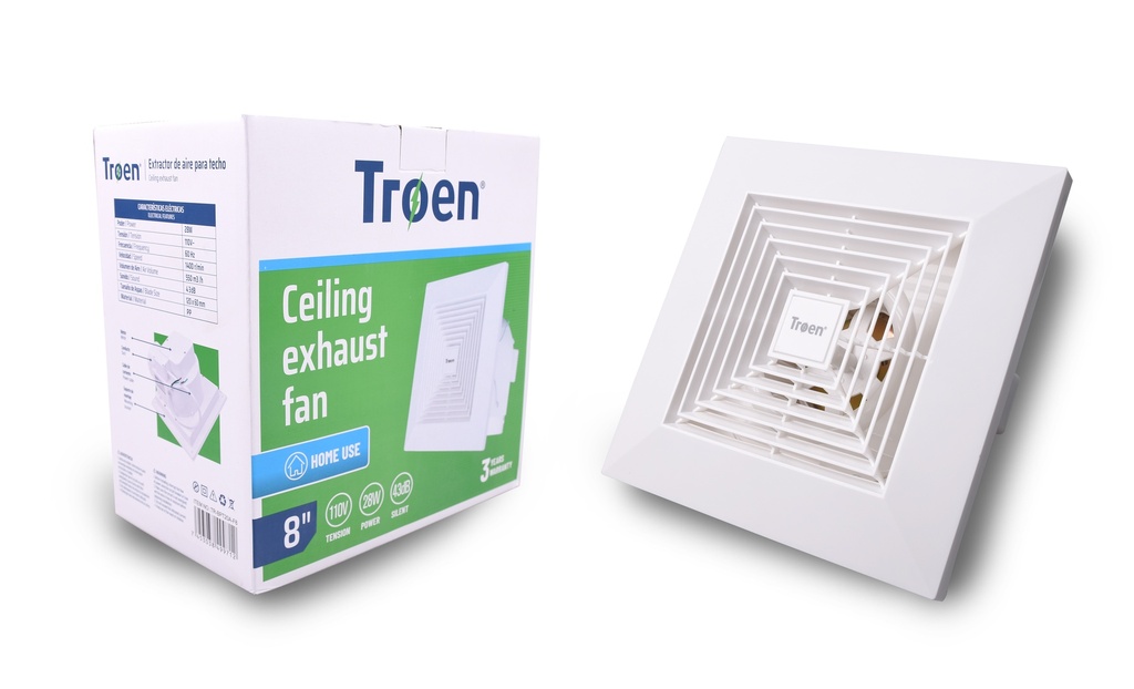 EXTRACTOR DE AIRE TECHO 8" TROEN 5-593
