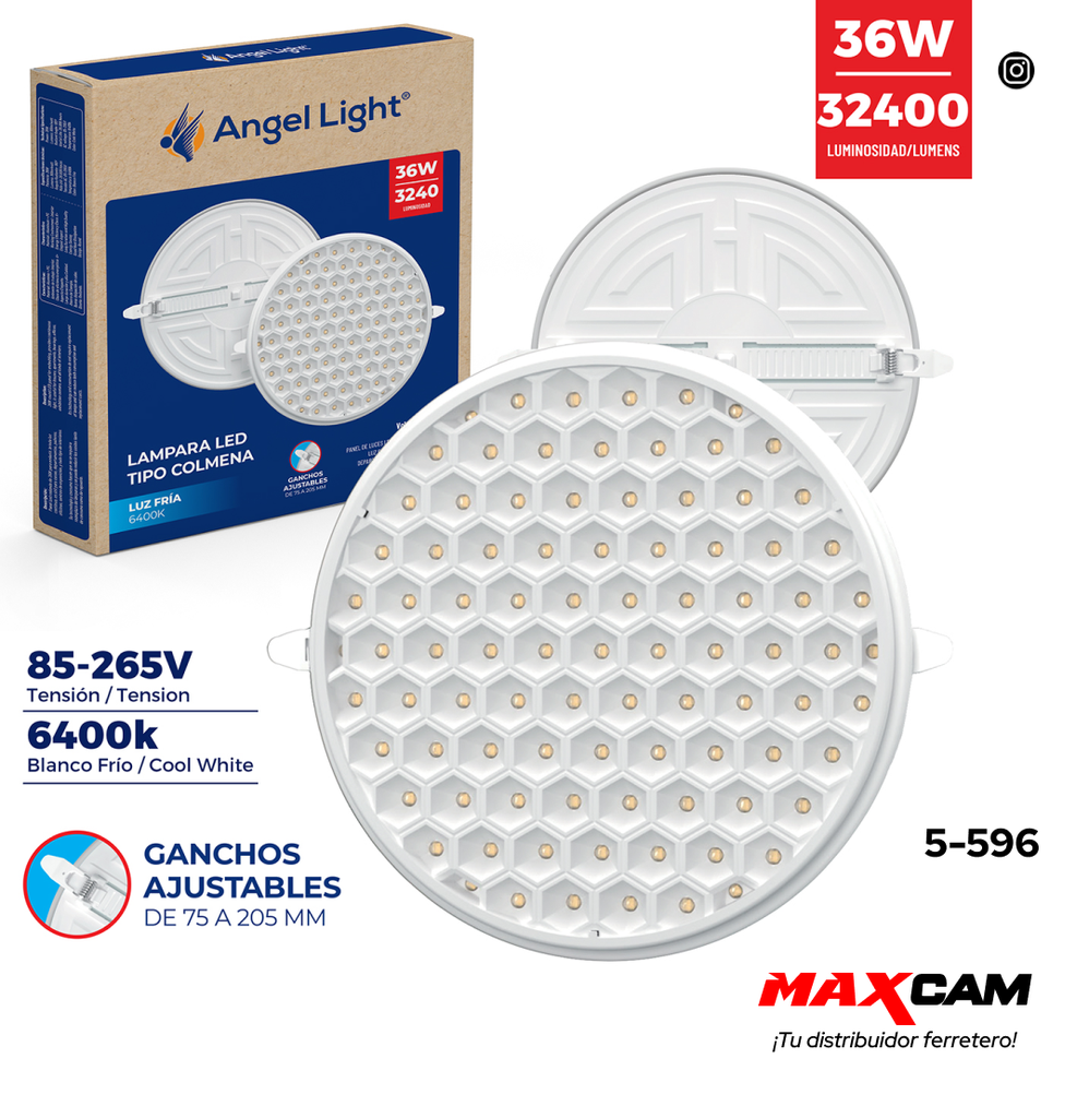 PANEL LED COLMENA 36W 85/265V ANGEL LIGHT 5-596