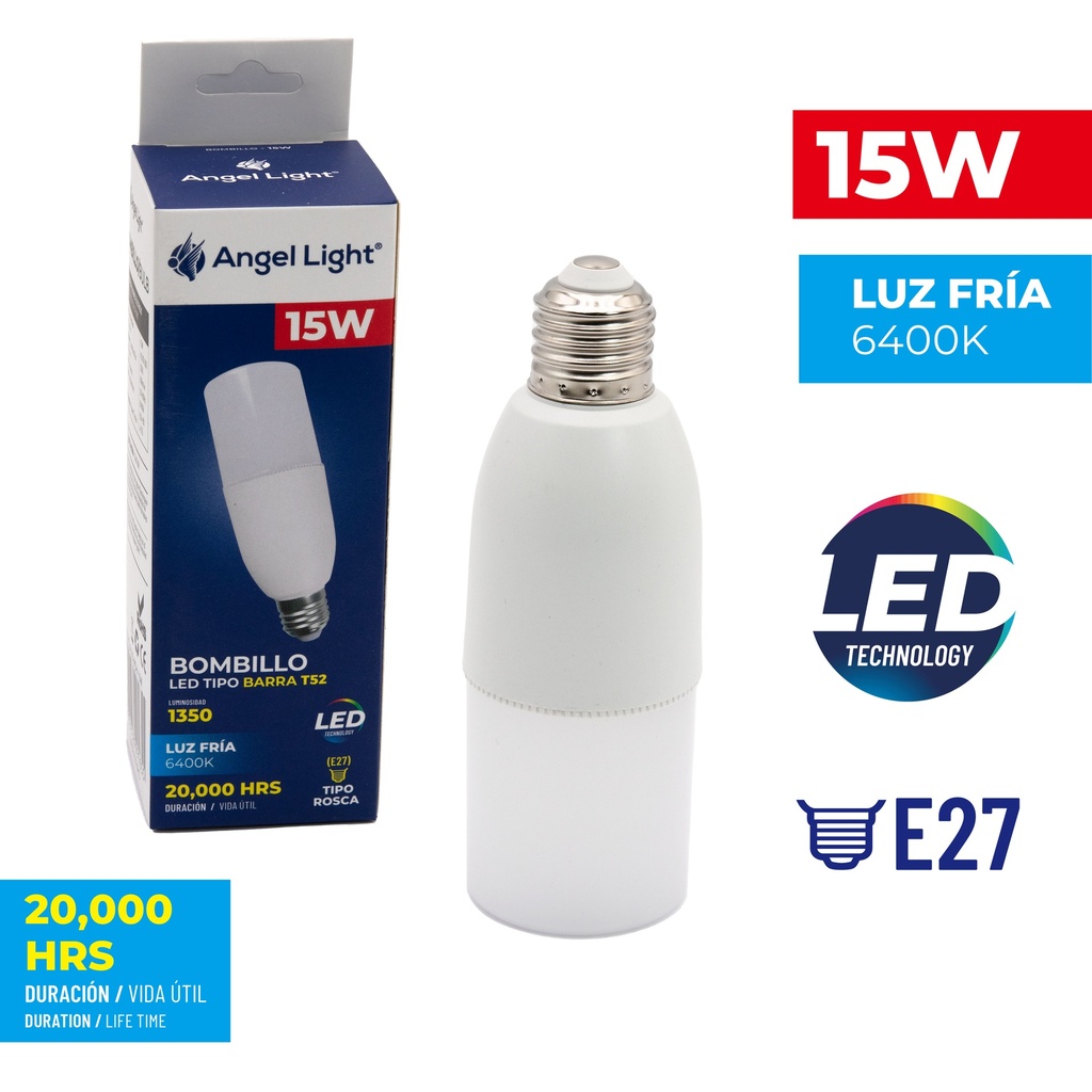 BOMBILLO LED T52 15W ANGEL LIGHT 85/265V 5-599