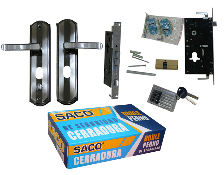 CERRADURA SEGURIDAD P/PUERTA DE METAL SACO (DERECHA) 5-607