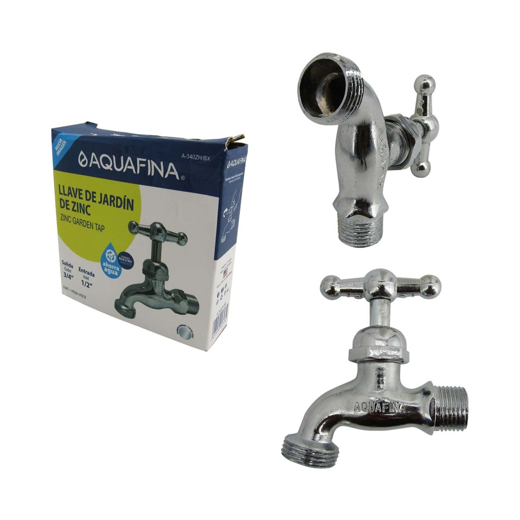 LLAVE CHORRO CROMADA AQUAFINA 5-652