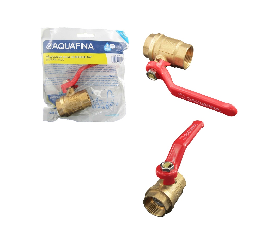 VALVULA PASO BRONCE x 3/4" AQUAFINA 5-653