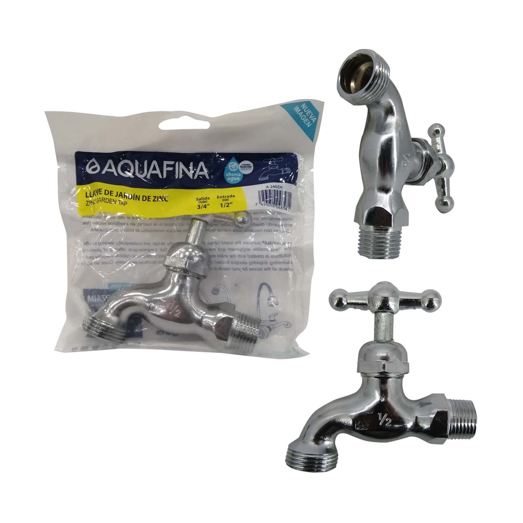 LLAVE CHORRO PLATEADO AQUAFINA 5-678
