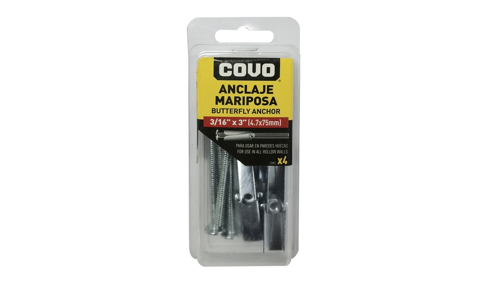 RAMPLUG MARIPOSA 3/16 X 4UND COVO 5-686