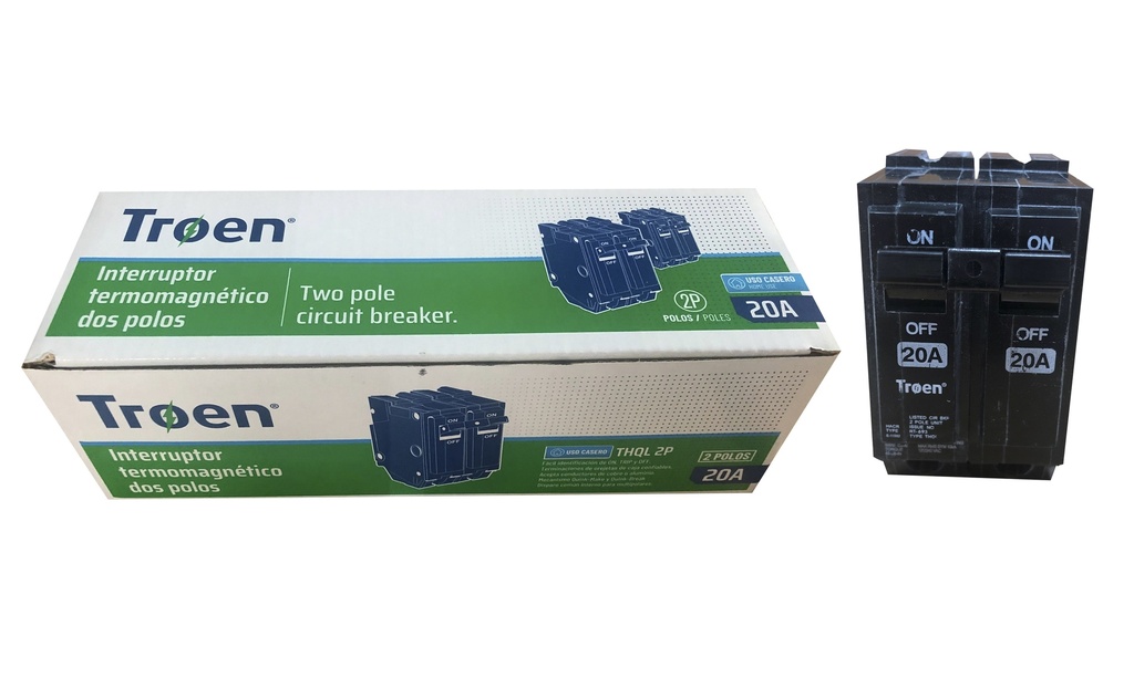 BREAKER PARA EMPOTRAR 2x20A TROEN 5-696