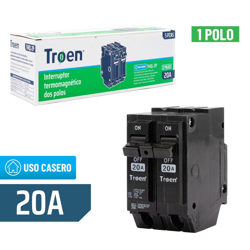 BREAKER PARA EMPOTRAR 1x20A TROEN 5-702