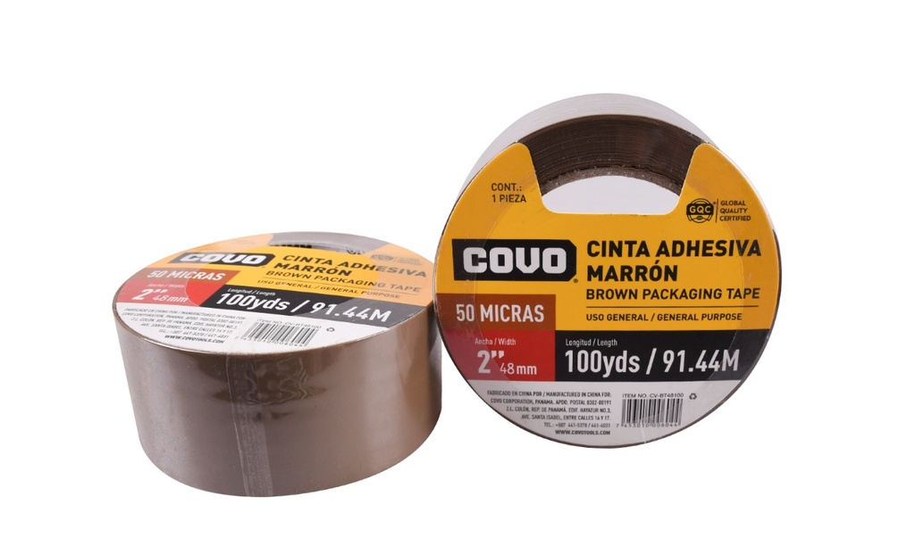 CINTA EMBALAR MARRON x 100Y COVO 5-716