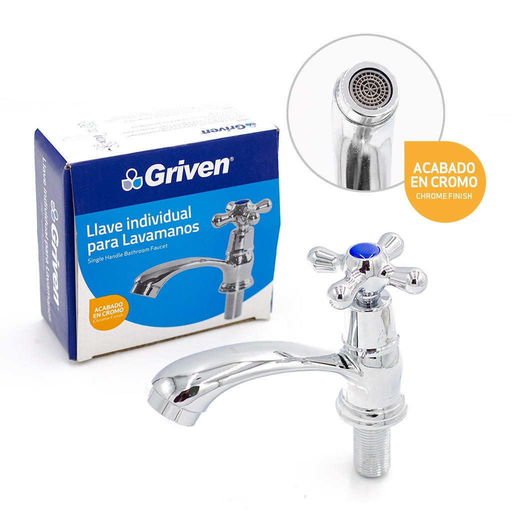 LLAVE LAVAMANO INDIVIDUAL METALICA GRIVEN 5-727