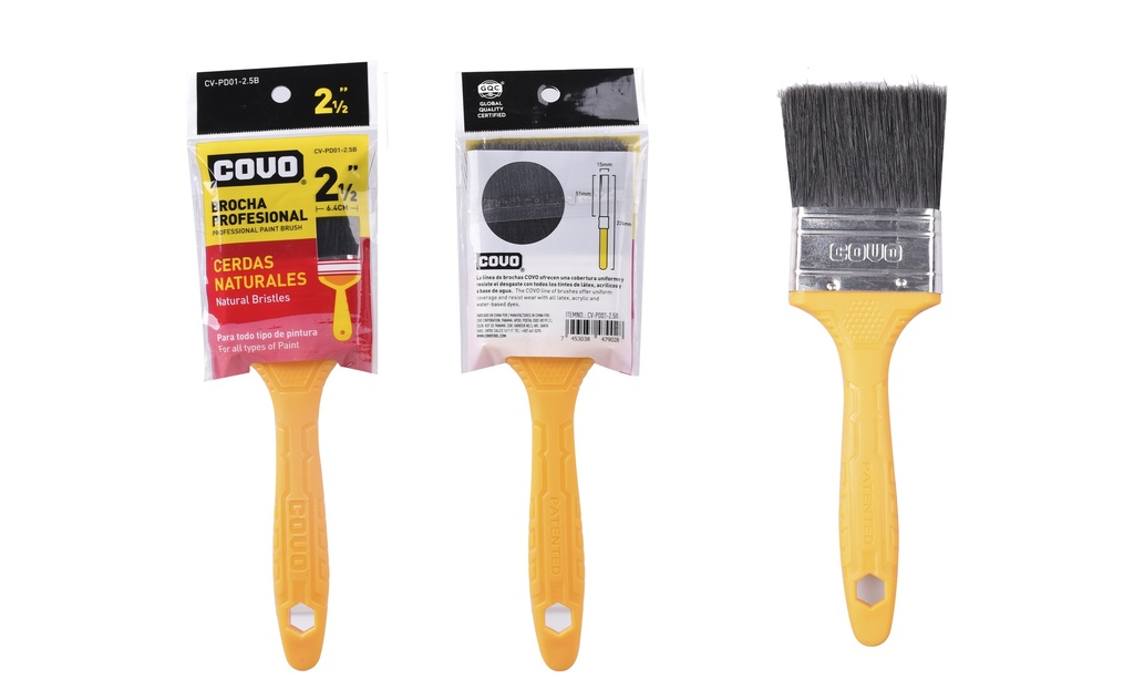 BROCHA CERDA NEGRA 2.5" COVO 5-734