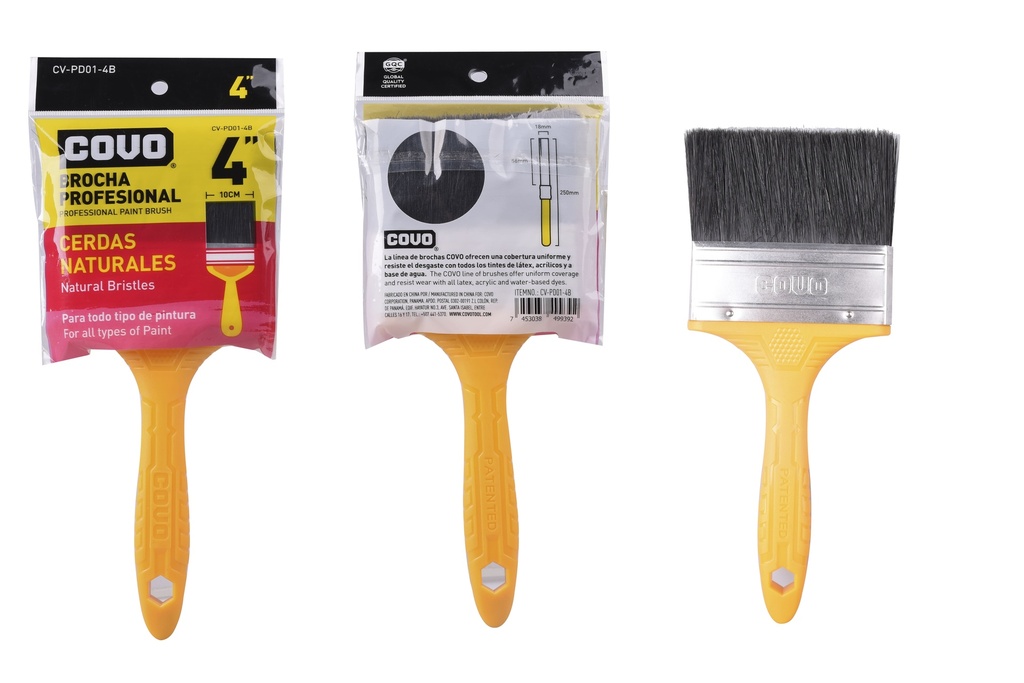 BROCHA CERDA NEGRA 4" COVO 5-736