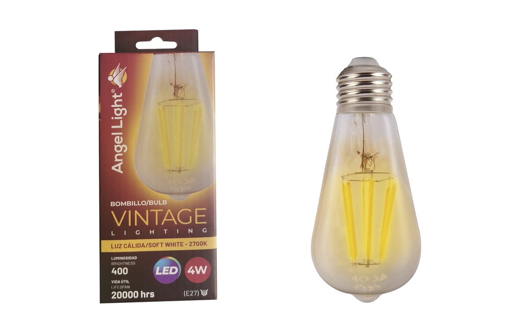 BOMBILLO VINTAGE LED 4W 110v ANGEL LIGHT 5-741