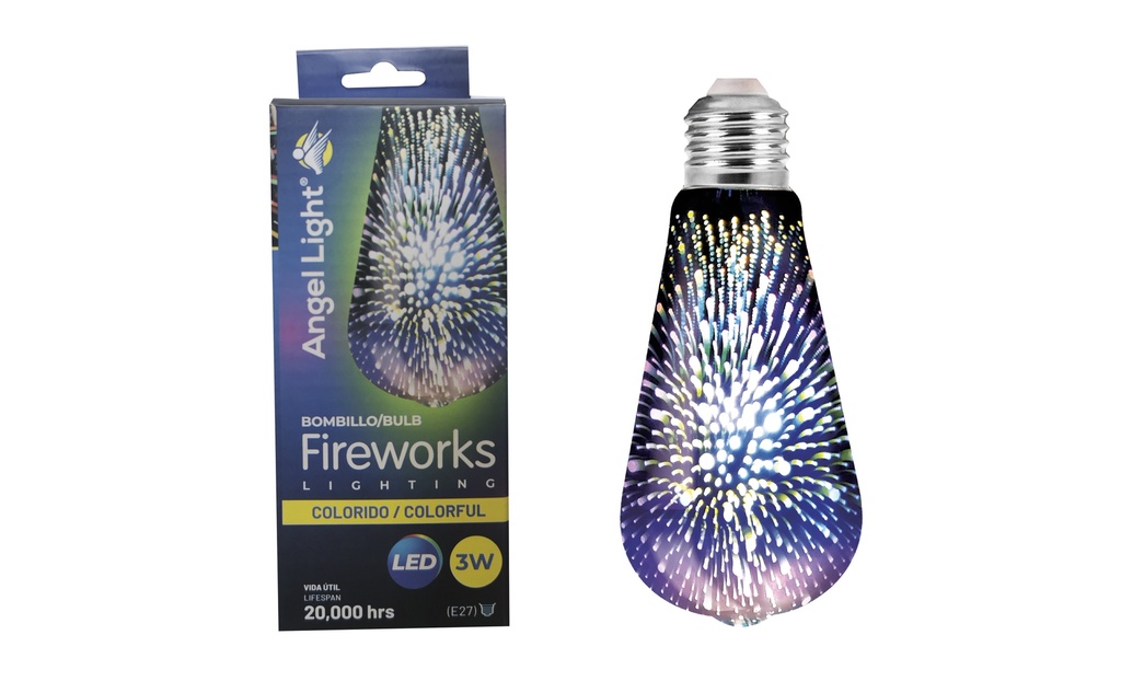 BOMBILLO LED COLORIDO 3W 110V ANGEL LIGHT 5-747