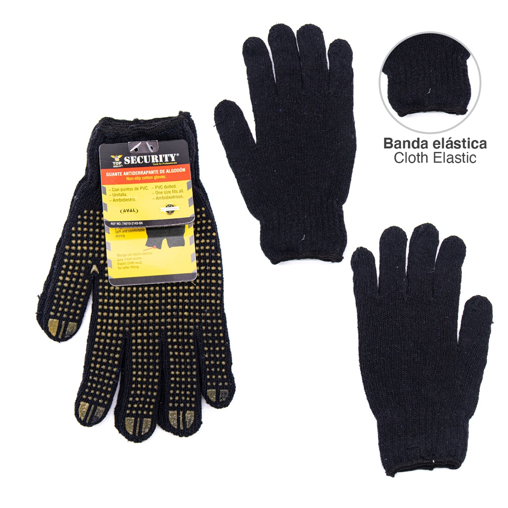 GUANTES PUNTOS PVC PAR SECURITY 5-813